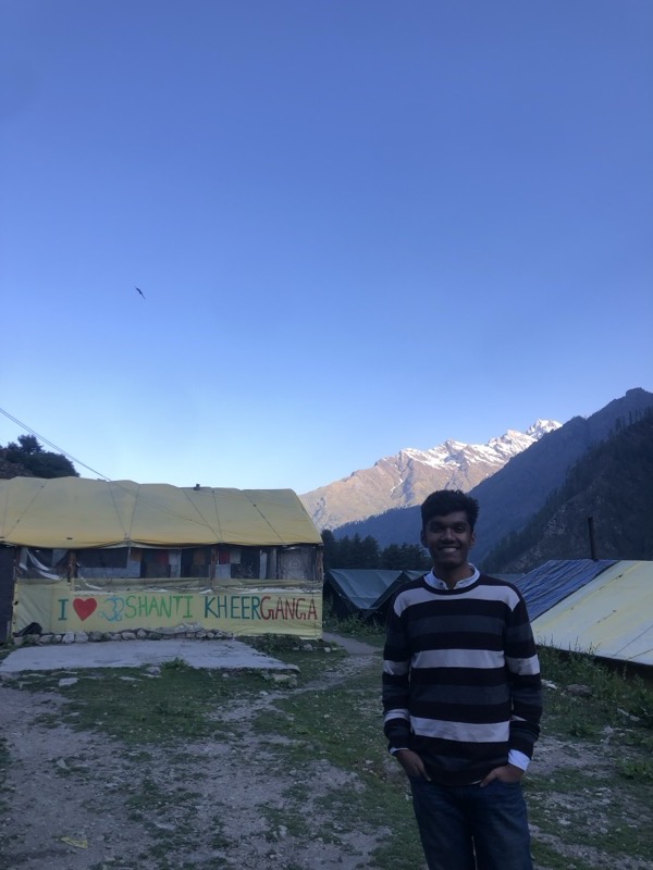 Kevin Antony at Kheerganga trek, Himachal Pradesh, India